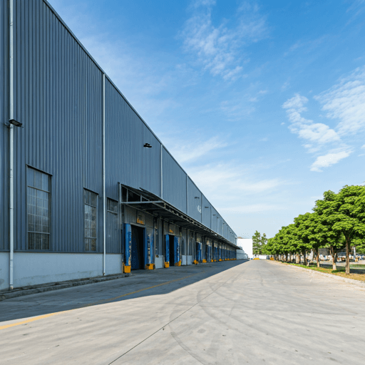 Logistics warehouse facility with solar power installation