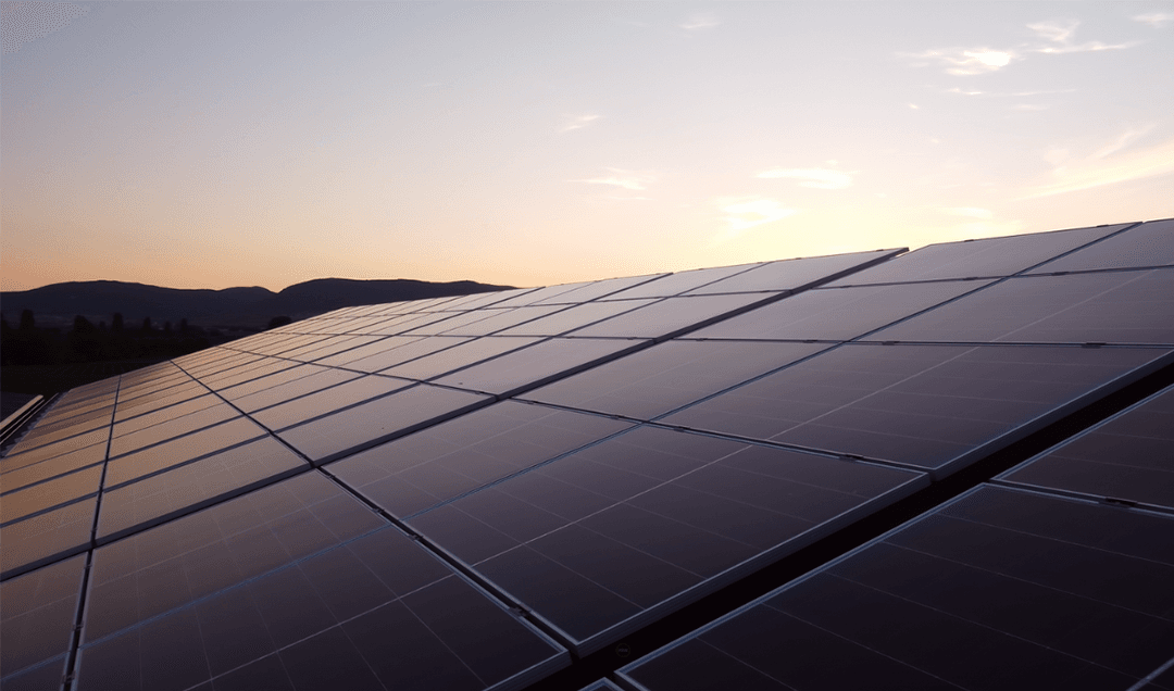 Modern solar panel installation on residential rooftop