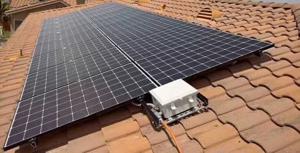 Sleek solar panels on a suburban home roof