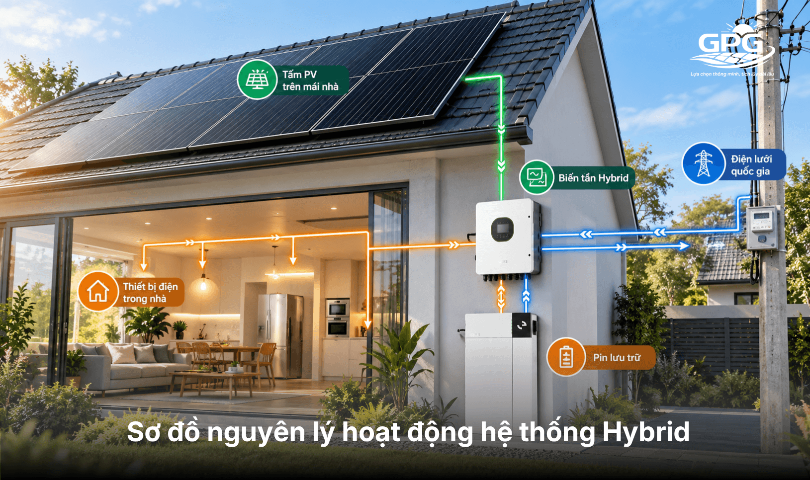 Sơ đồ hoạt động của biến tần Hybrid
