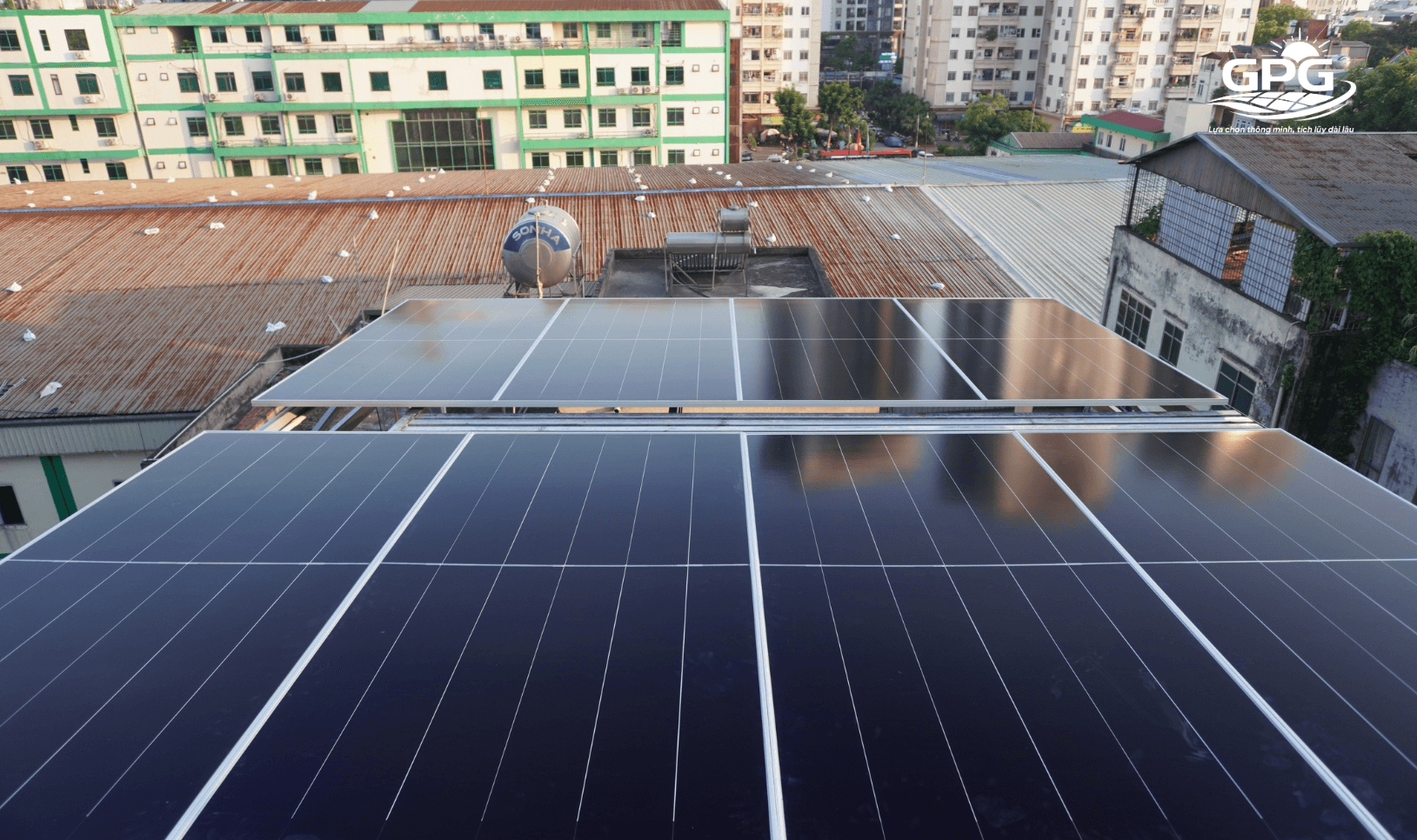 Sleek solar panels on a suburban home roof