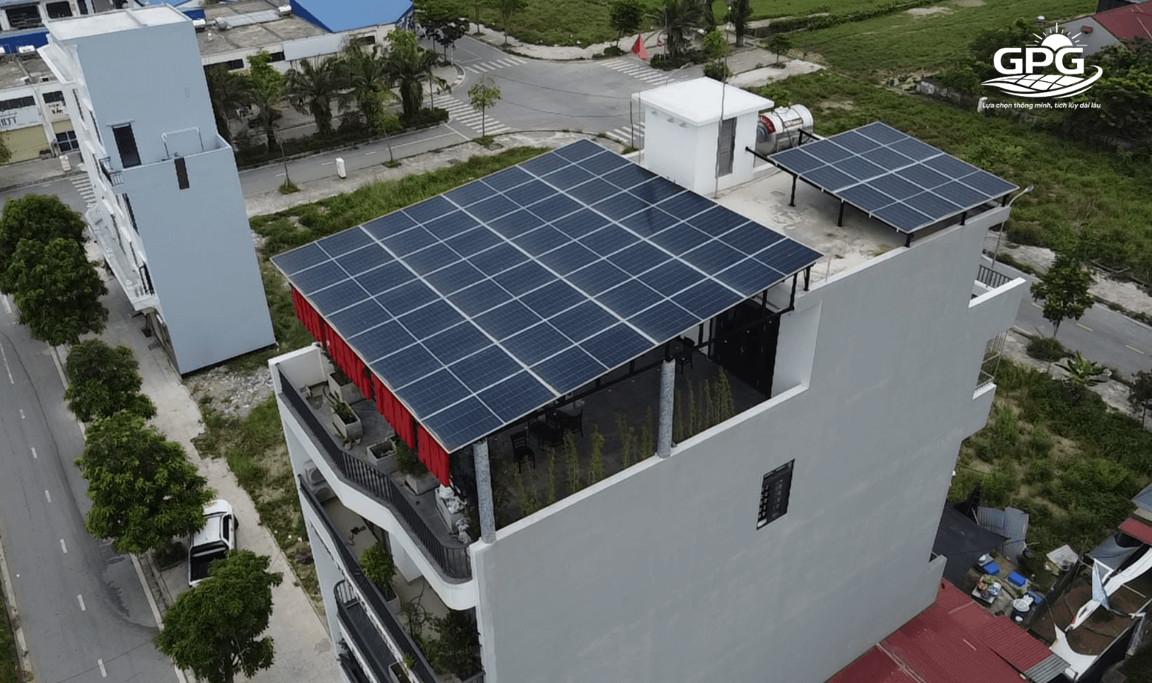 Sleek solar panels on a suburban home roof